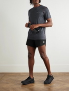 DISTRICT VISION - 5" Straight-Leg Logo-Print Stretch-Jersey Running Shorts - Black