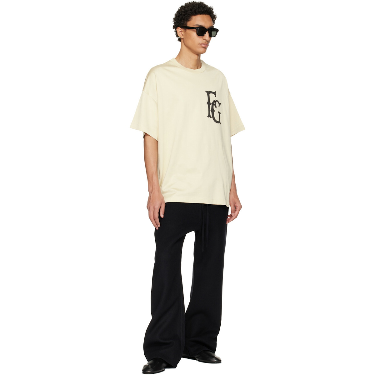 Fear of God Black Double Face Wool Cashmere Flared Trousers