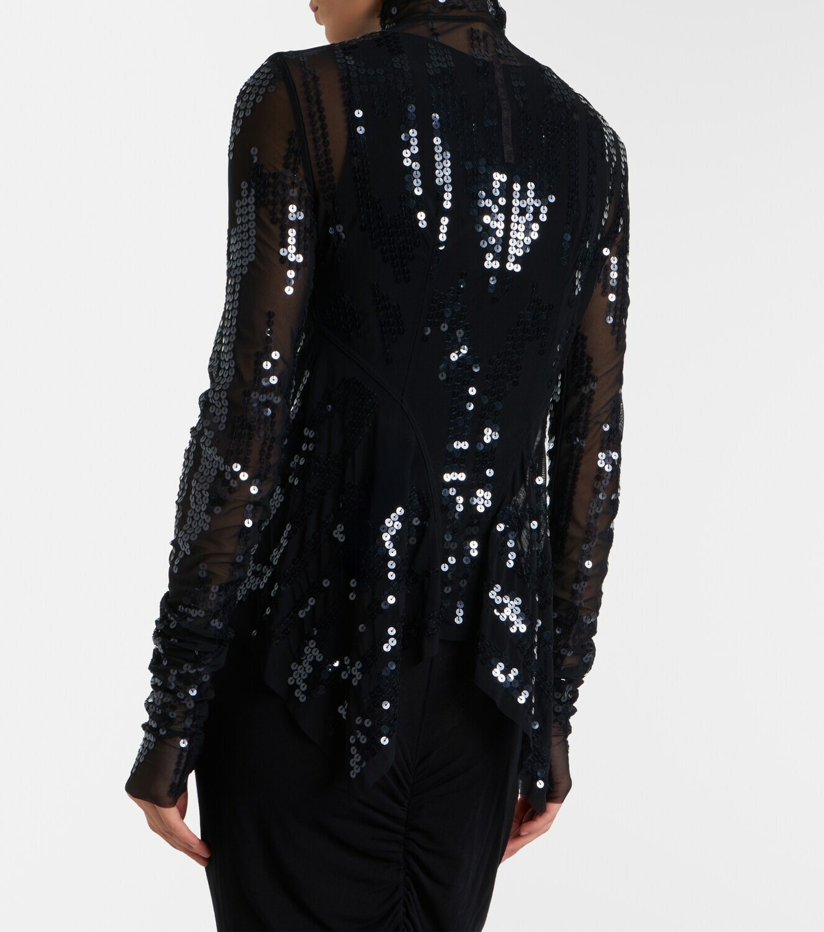 Rick Owens Gary sequined tulle jacket