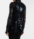 Rick Owens Gary sequined tulle jacket