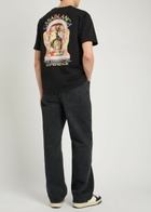 Casablanca Essential Experience Printed Cotton T-shirt Black