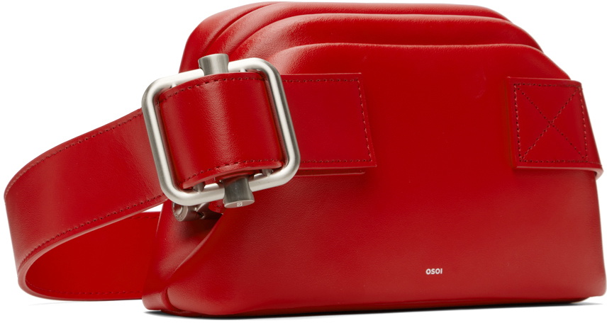 ショルダーバッグ osoi CIRCLE BROT WASHED TOMATO RED OSOI: Red Folder Brot Bag | SSENSE