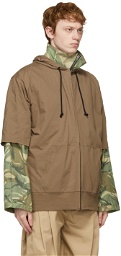Sankuanz Reversible Khaki & Brown Camo Hooded Jacket