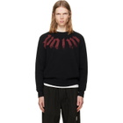 Palm Angels Black Big Neck Logo Sweater