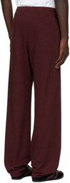 Dries Van Noten Burgundy Cotton Sweatpants