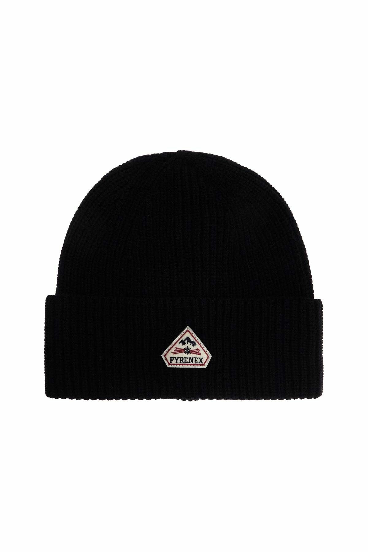 PYRENEX rubber beanie hat Black