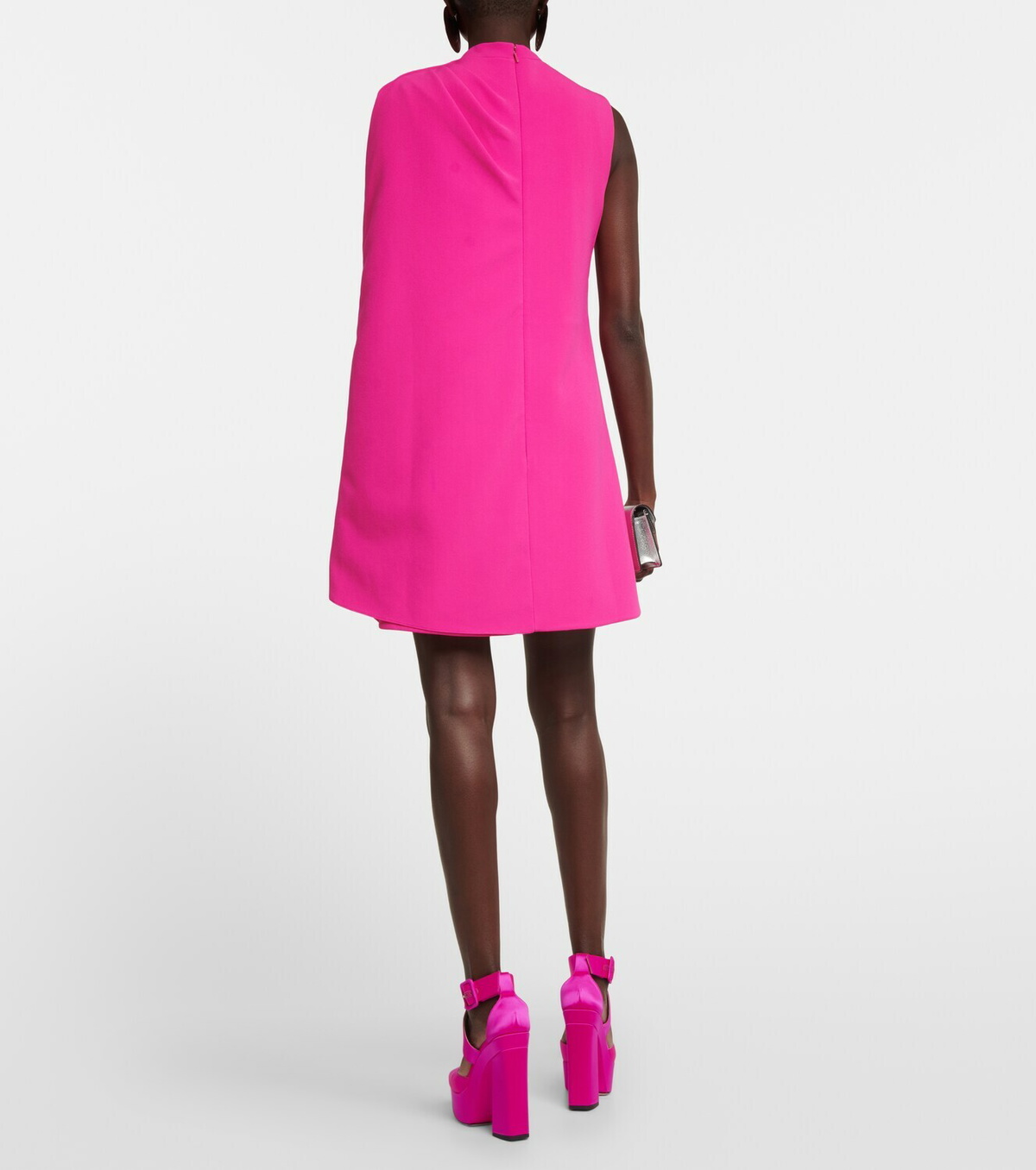 Safiyaa Margareta asymmetrical cape minidress