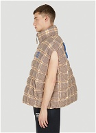 Liberal Youth Ministry - Dream Center Sleeveless Puffer Jacket in Beige