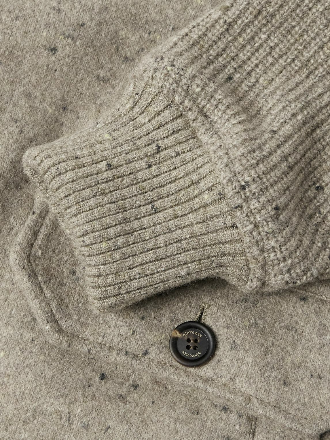Eleventy - Shawl-Collar Wool and Cashmere-Blend Bomber Jacket - Gray