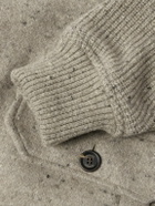 Eleventy - Shawl-Collar Wool and Cashmere-Blend Bomber Jacket - Gray