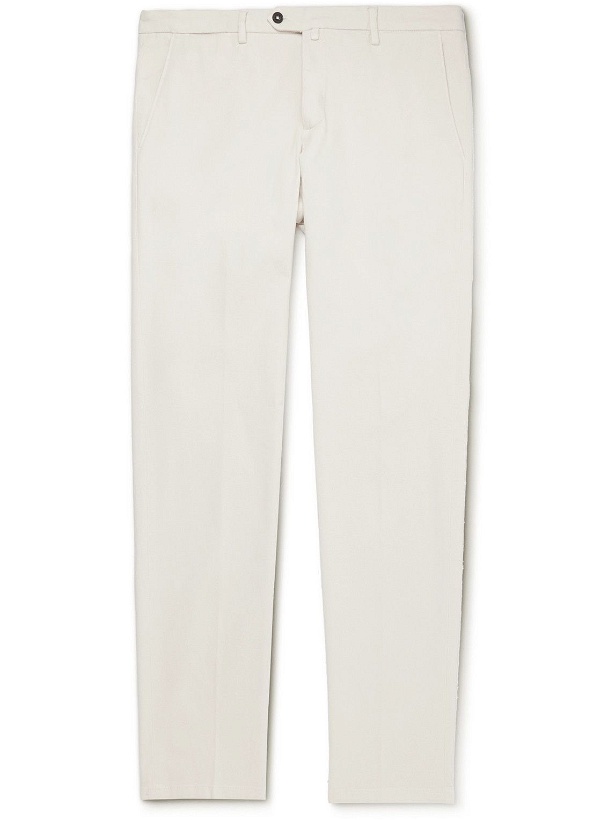 Photo: Thom Sweeney - Straight-Leg Pleated Stretch-Cotton Twill Trousers - Neutrals
