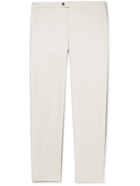 Thom Sweeney - Straight-Leg Pleated Stretch-Cotton Twill Trousers - Neutrals