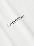 C.P. Company - Garment-Dyed Logo-Print Cotton-Jersey T-Shirt - White