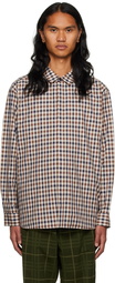 Master-Piece Co Brown Aquascutum Edition Club Check Shirt