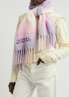 Isabel Marant Firny Checked Alpaca-blend Scarf - Lilac - One Size