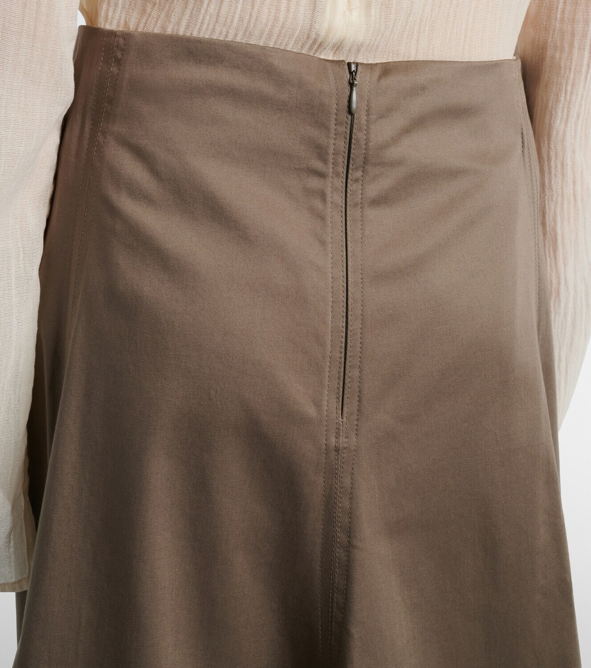 Proenza Schouler Janan cotton-blend sateen midi skirt