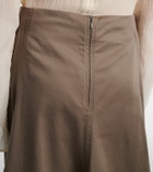 Proenza Schouler Janan cotton-blend sateen midi skirt