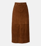 Proenza Schouler White Label Nayah suede midi skirt