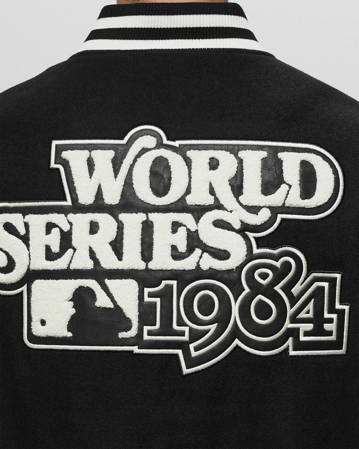 New Era Mlb Wrld Sries Varsity Jkt Dettig Blkofw Black College Jackets