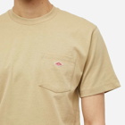 Danton Men's Crew Pocket T-Shirt in Beige