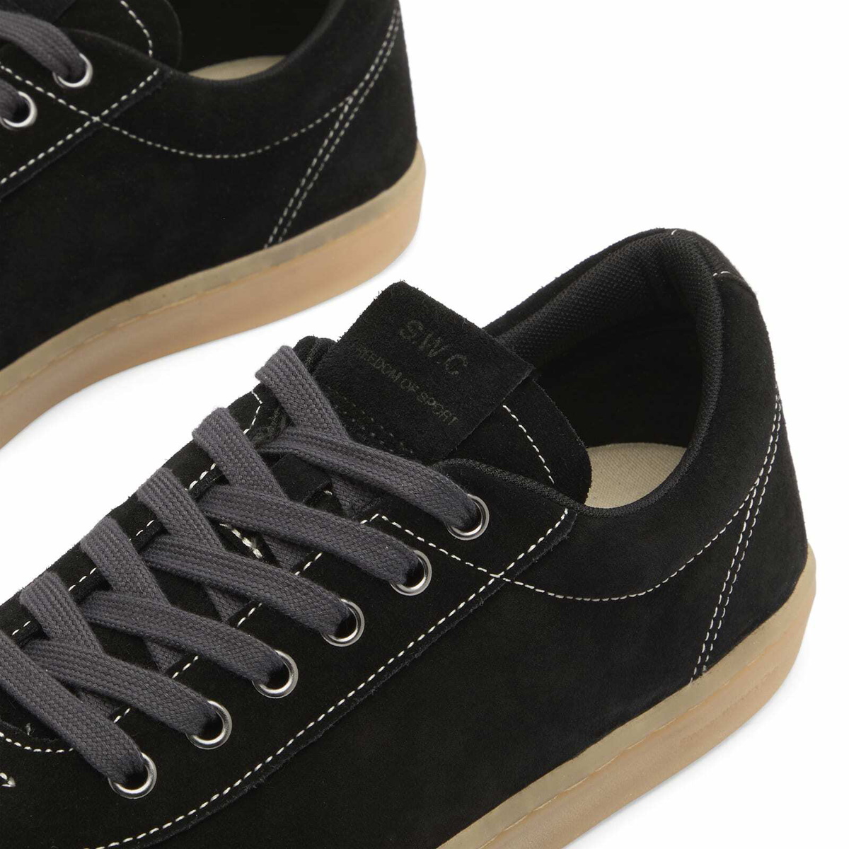 Stepney Workers Club Men's Surma Suede Sneaker in Black