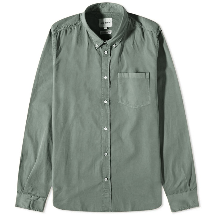 Photo: Norse Projects Men's Anton Light Twill Shirt in Dried Sage Green
