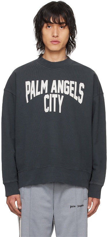Photo: Palm Angels Gray City Washed Sweatshirt