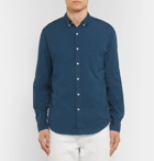 J.Crew - Garment-Dyed Stretch-Cotton Poplin Shirt - Men - Navy
