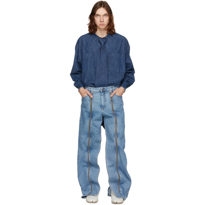 Photo: Diesel Red Tag Indigo Shayne Oliver Edition Ultimate Wide-leg Jeans