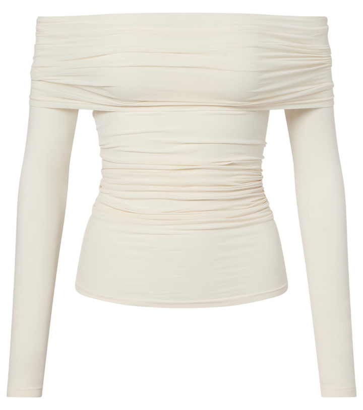 Photo: Wolford Draped semi-sheer off-shoulder top