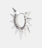 Maria Tash Mohawk 18kt white gold single earring with diamonds