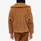 Max Mara Women's Ranghi Teddy Biker Jacket in Camel