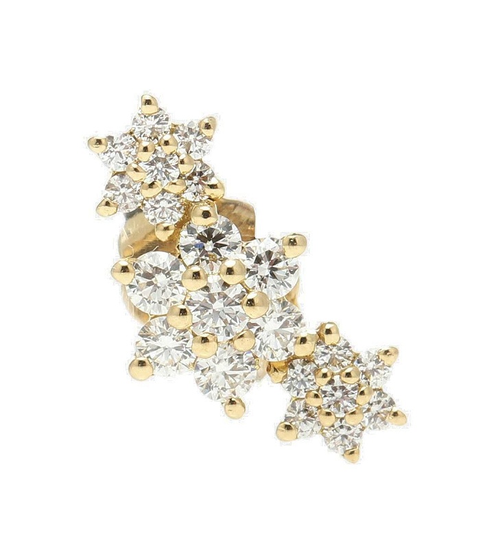 Photo: Maria Tash Three Flower Garland 14kt gold single earring with diamonds