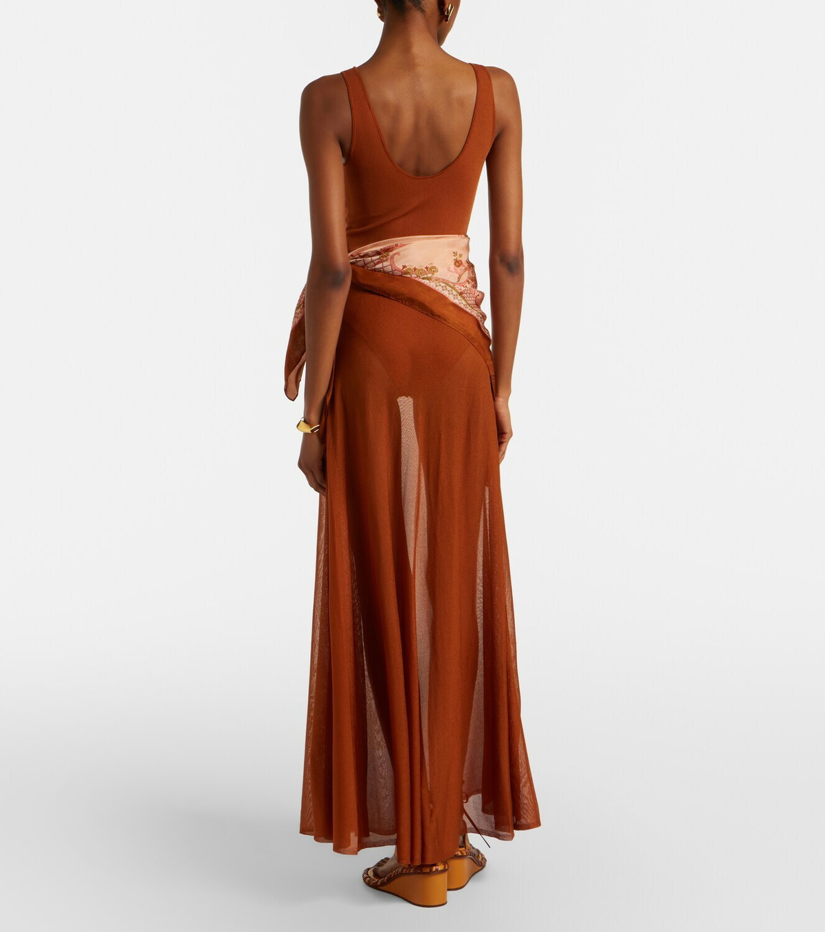 Zimmermann Aster silk-trimmed maxi dress