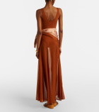 Zimmermann Aster silk-trimmed maxi dress