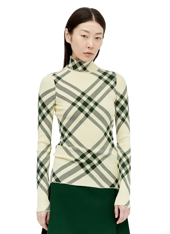 Photo: Burberry Ribbed Check Sweater