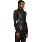 Rick Owens Black Tower Temple Leather Vest