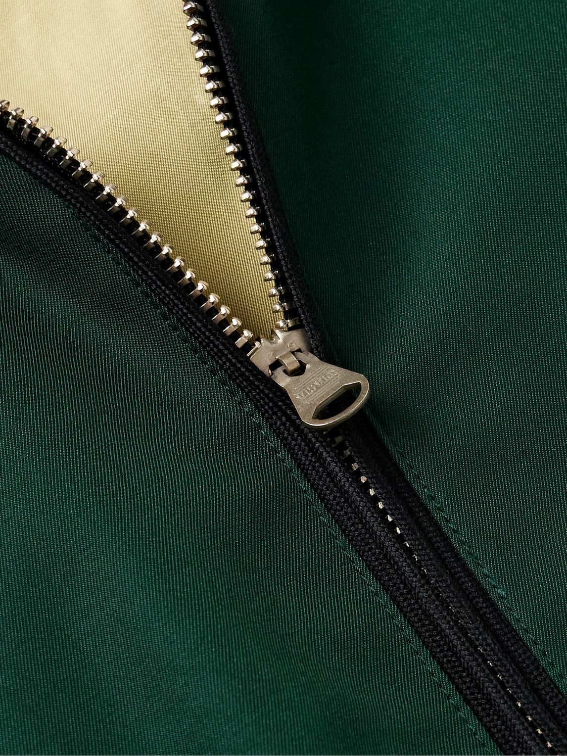 Visvim - Cropped Embroidered Wool and Silk-Blend Twill Bomber Jacket - Green