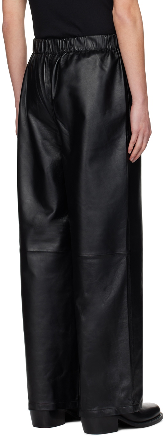 Ludovic de Saint Sernin Black Elasticized Leather Pants