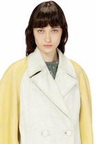 Diesel Cocoon-sleeve peacoat in cracked leather - Leather jackets Womens in Multicolor