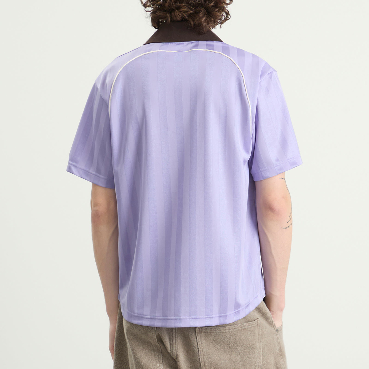 Adidas Men's x Wales Bonner Football T-Shirt in Light Purple