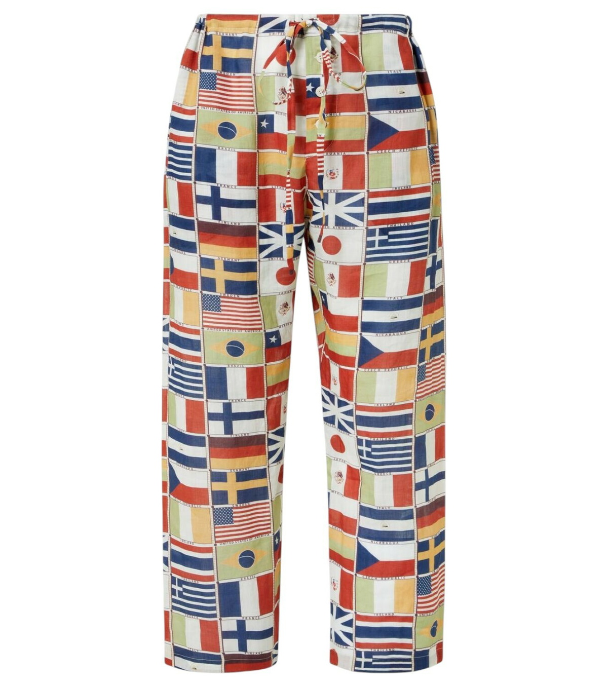 BODE 柄パンツ BODE Straight-Leg Patchwork Printed Cotton Trousers for Men