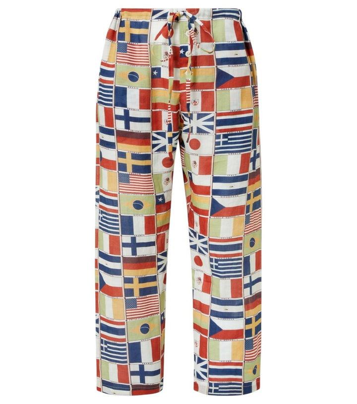 Photo: Bode International printed linen straight pants