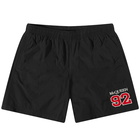 Alexander McQueen Men's 92 Logo Swimshort in Black