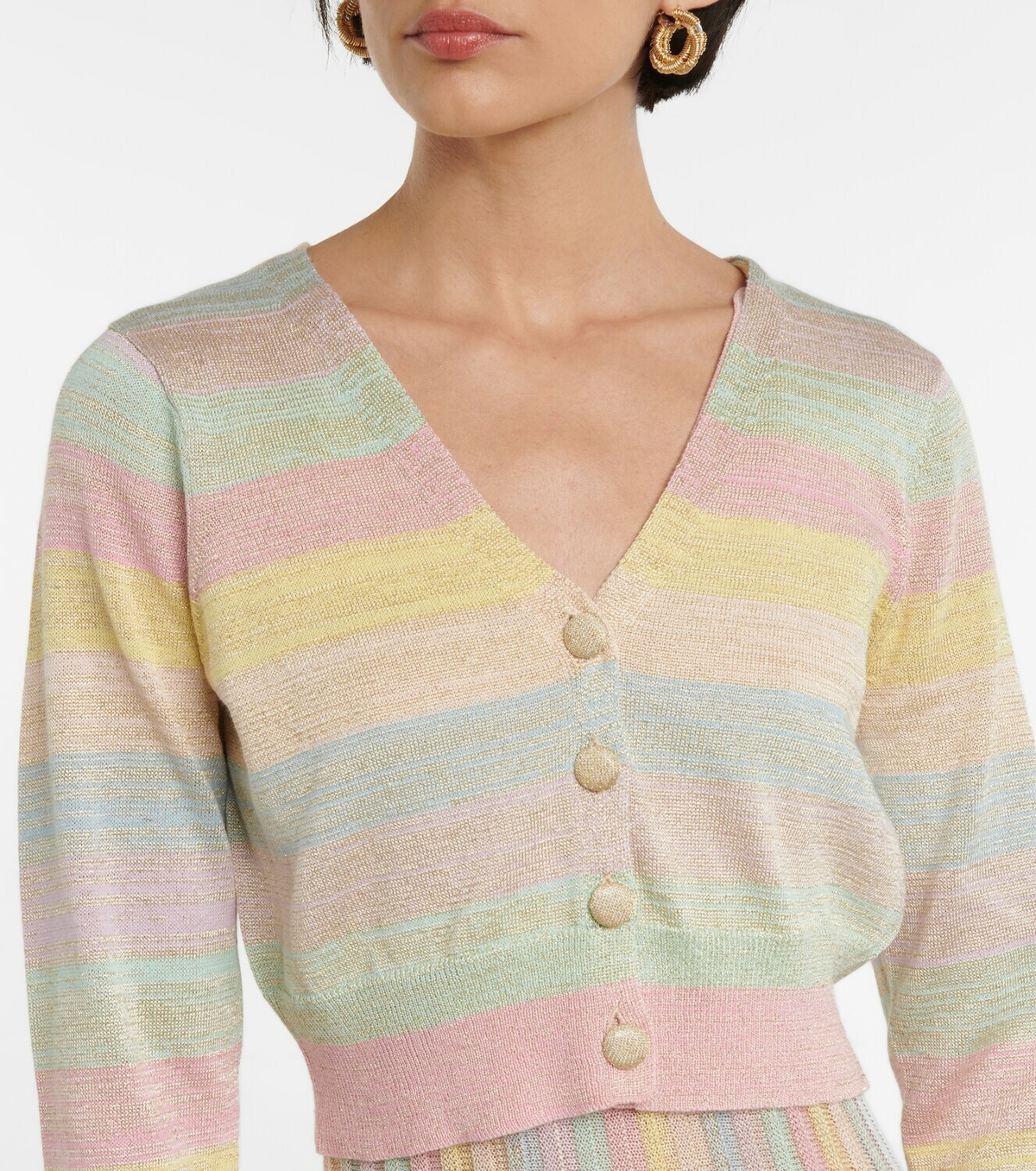 LoveShackFancy Asteria cropped knit cardigan