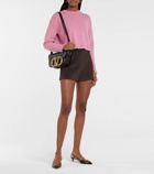 Valentino Valentino high-rise wool-blend shorts