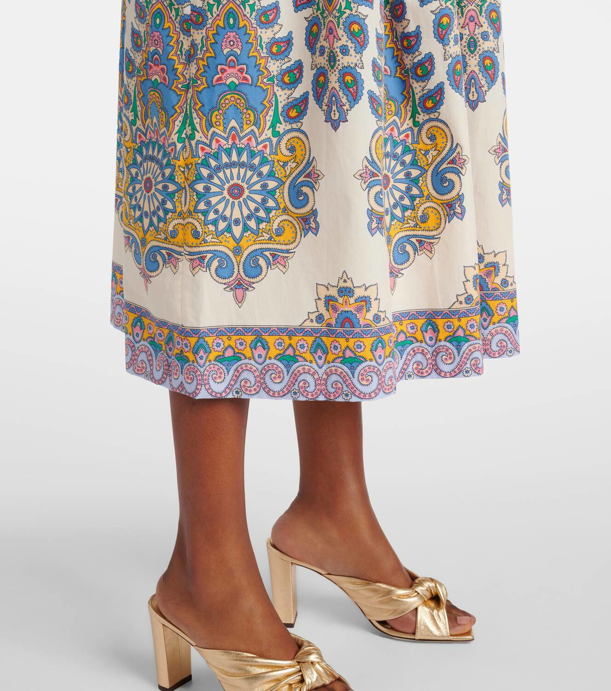 Etro Paisley cotton midi skirt Etro