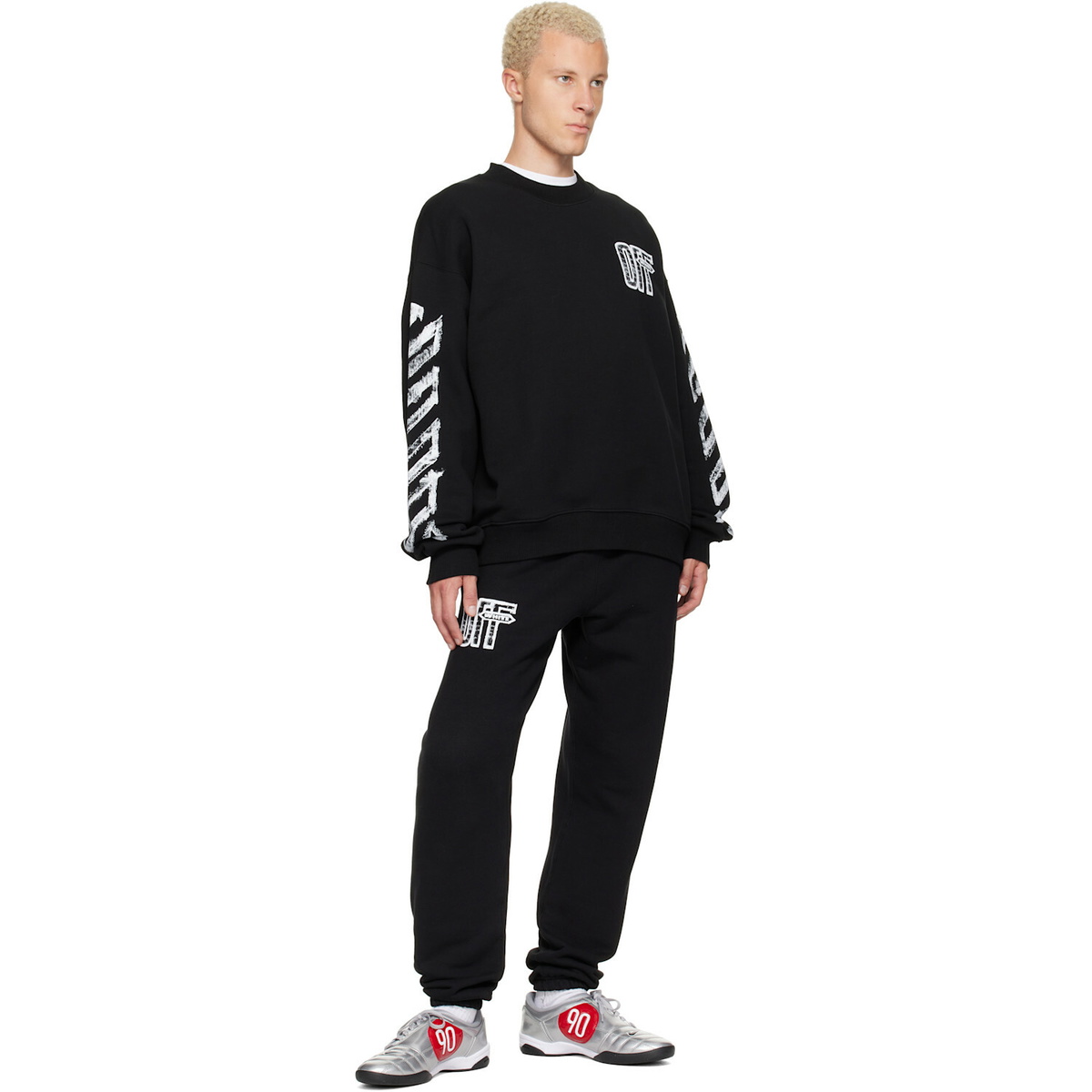 Off-White Black Motion Arrow Cuffed Sweatpants