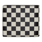 Saint Laurent Black and Off-White Checkered East/West Wallet