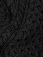 Ghiaia Cashmere - Pescatore Cable-Knit Wool Sweater - Black